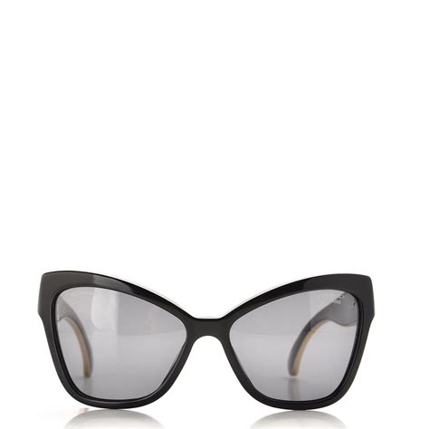 chanel black 5271 cat eye sunglasses